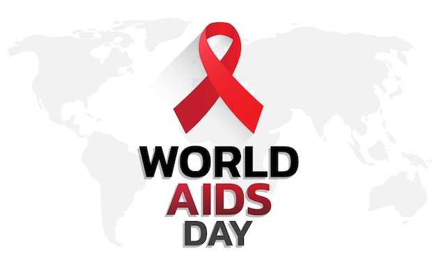 World AIDS Day Banner Background Illustration Aids Awareness World Aids Day concept