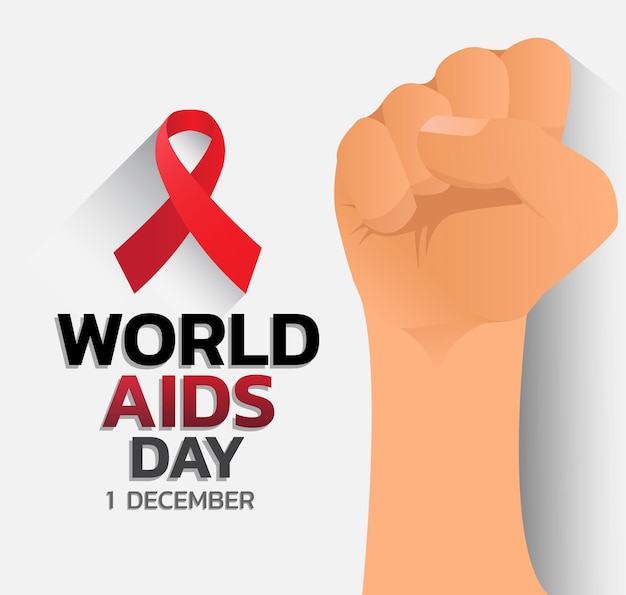 World aids day banner background illustration aids awareness world aids day concept