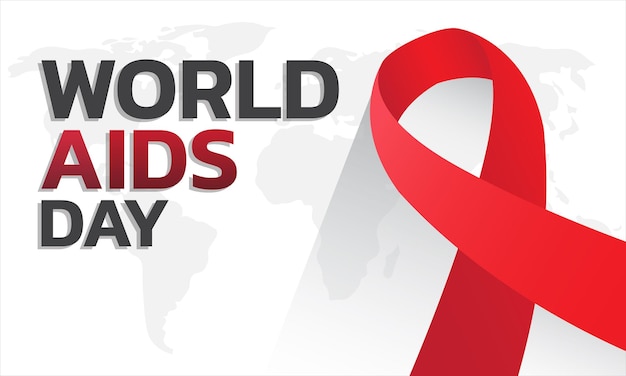 World AIDS Day Banner Background Illustration Aids Awareness World Aids Day concept