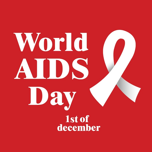 World AIDS Day Banner Background Illustration Vector