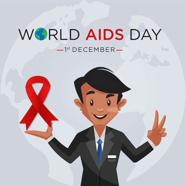 Modello di progettazione banner per la giornata mondiale dell'aids