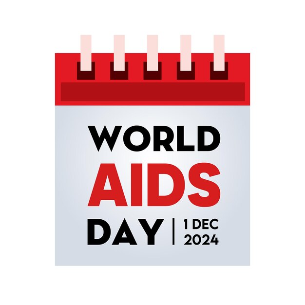 Premium Vector World aids day calendar