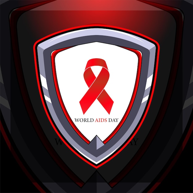 Logo della mascotte esport della giornata mondiale dell'aids