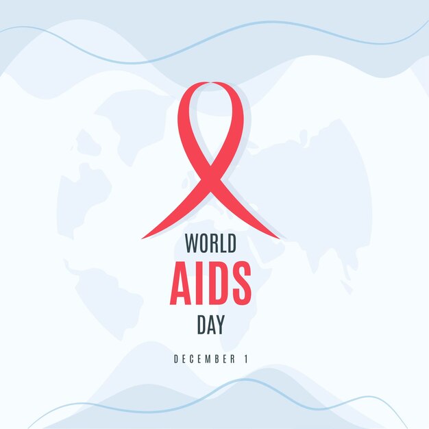 World aids day event illustration