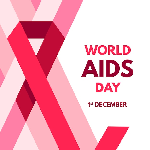 Vector world aids day in flat design