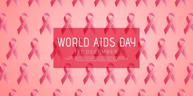 World aids day icon concept pattern style