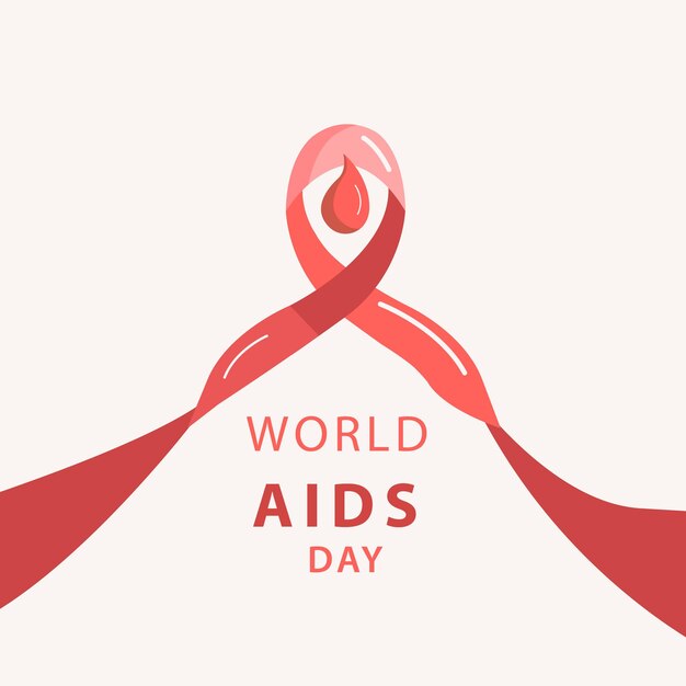 World aids day illustration banner