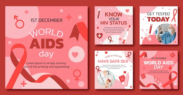 Raccolta di post su instagram per la giornata mondiale dell'aids