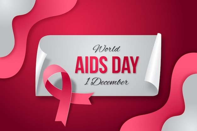 World aids day in paper style