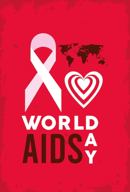 World aids day postcard