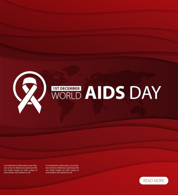 World aids day poster layout design vector illustration