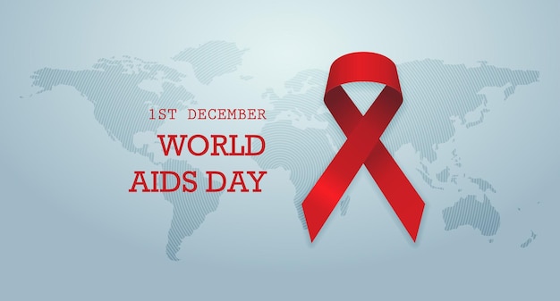 World aids day poster layout design vector illustration