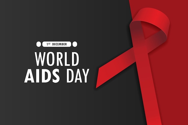 World aids day poster layout design vector illustration