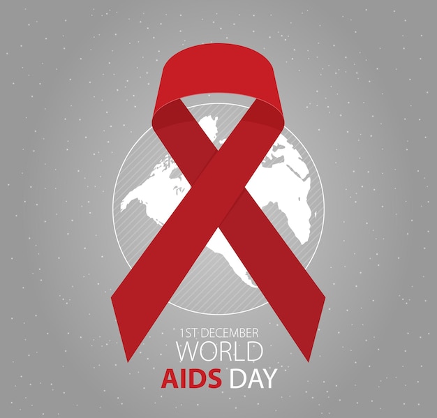 World aids day poster layout design vector illustration