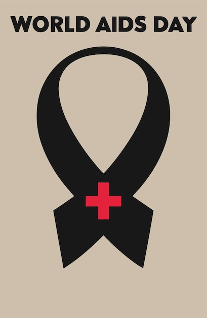 Vector world aids day ribbon to celebrate the day