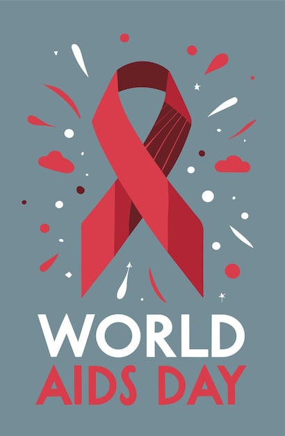 Vector world aids day ribbon to celebrate the day