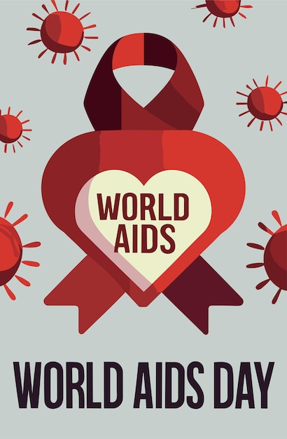 Vector world aids day ribbon to celebrate the day