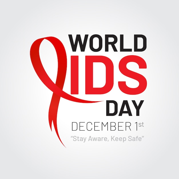 Vector world aids day ribbon vector design banner best for website campaign and social media