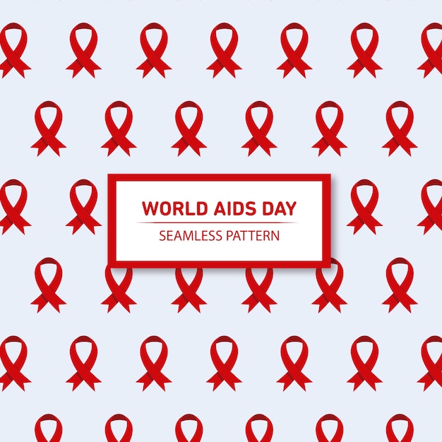 World aids day seamless pattern