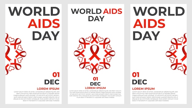 World aids day social media stories collection