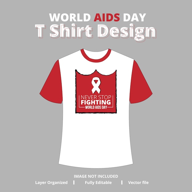 World aids day T-shirt design