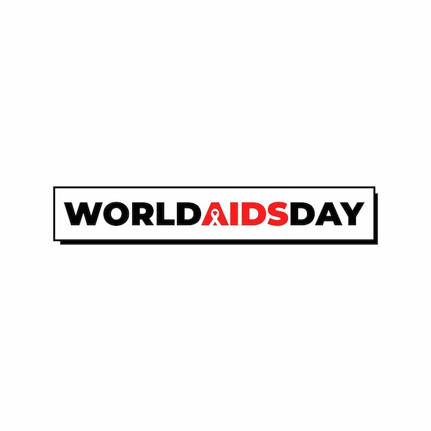 Design tipografico per la giornata mondiale contro l'aids