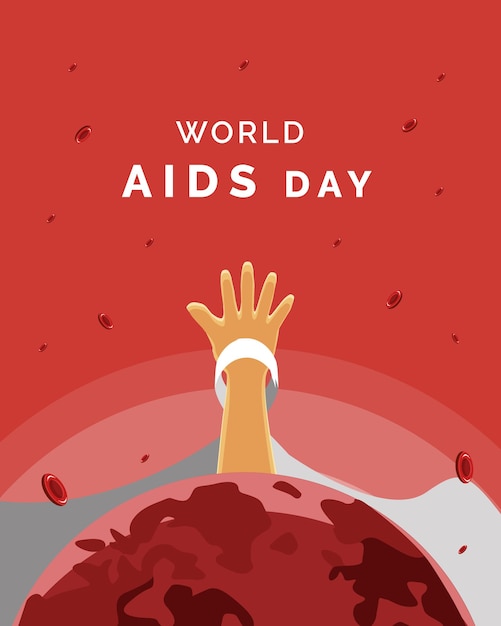 Illustrazione di vettore della giornata mondiale contro l'aids