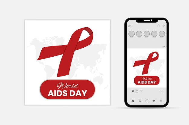 Vector world aids day