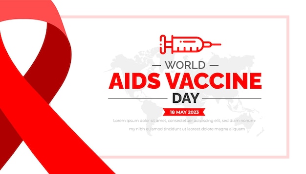 World AIDS Vaccine Day background or banner design template