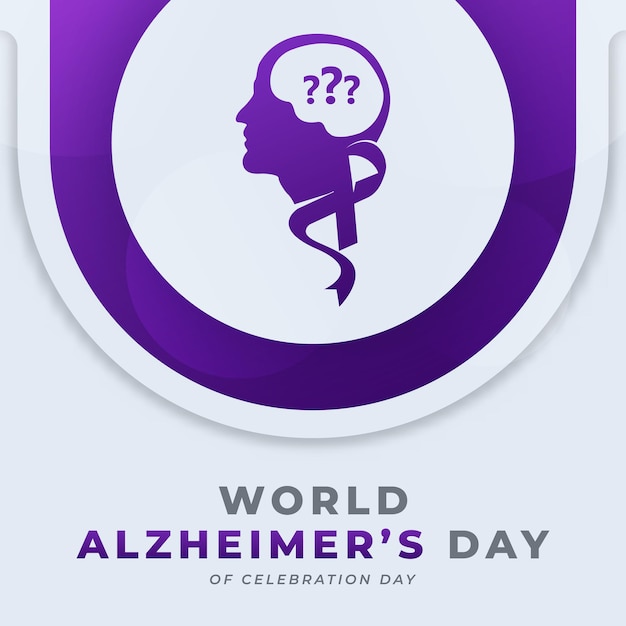 Vector world alzheimer's day celebration vector design for background poster banner advertising