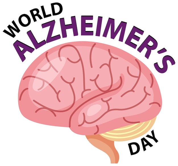 Vector world alzheimer's day logo