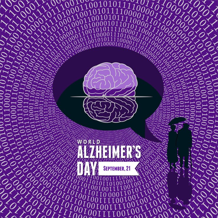 Vector world alzheimers day vector illustration