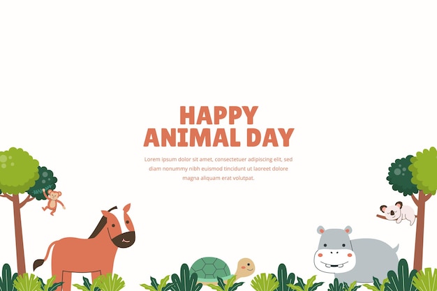 World Animal Day Frame Background