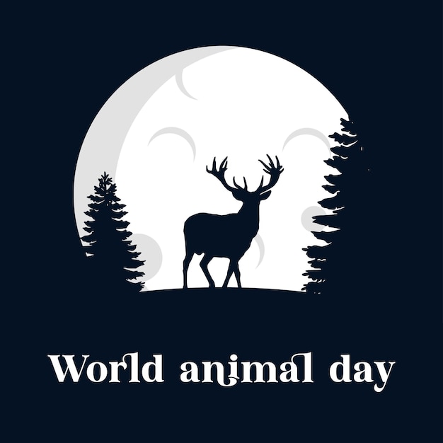 Vector world animal day vector design