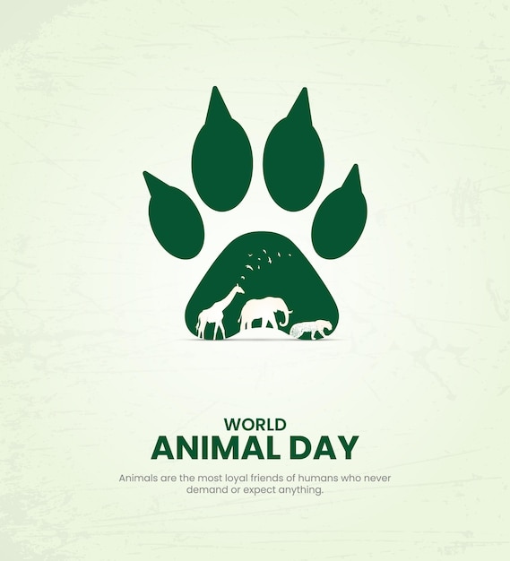 Vector world animal day vector illustration