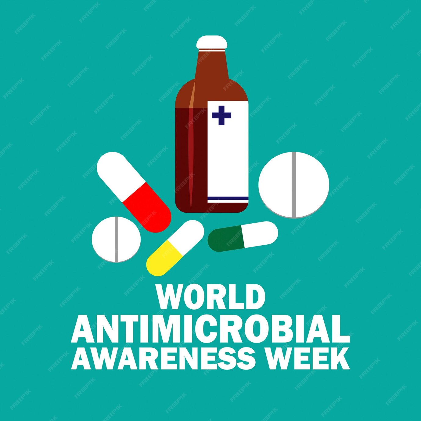 Premium Vector World antimicrobial awareness week vector illustration