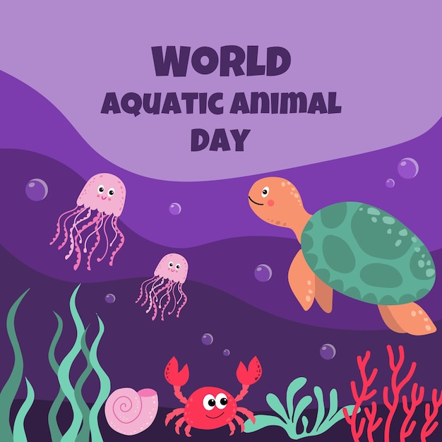 World aquatic animal day Holiday concept