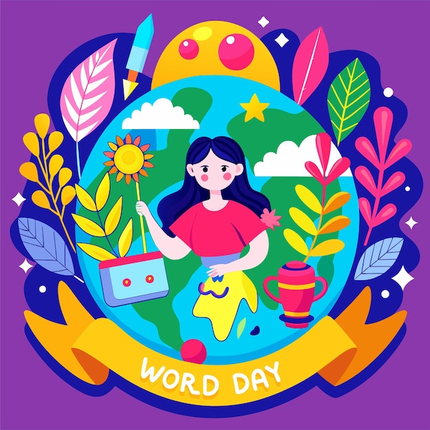 World art day illustration