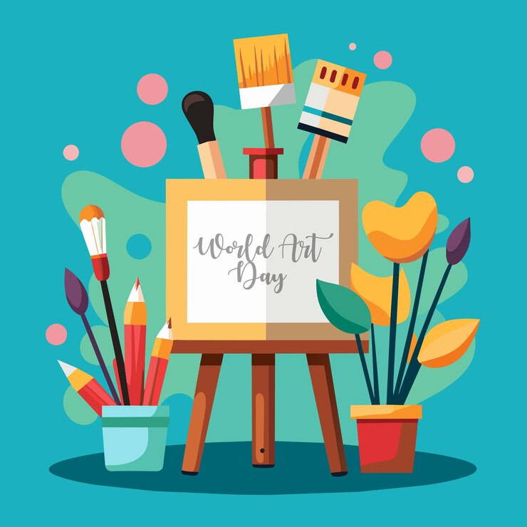Vector world art day