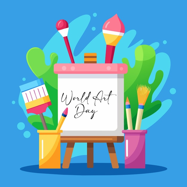 Vector world art day