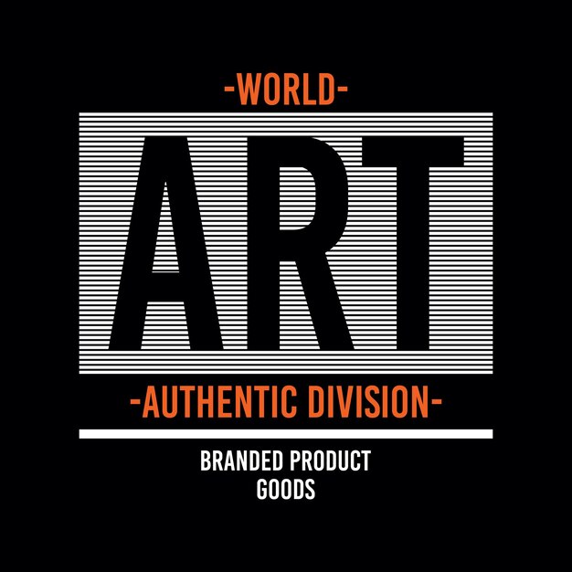 World art typography design t shirt ready to print premium vector