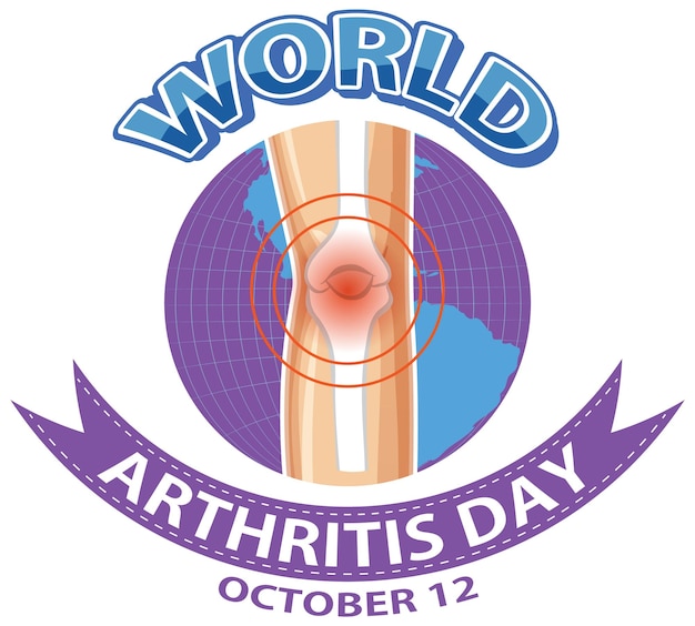 Premium Vector World arthritis day poster design