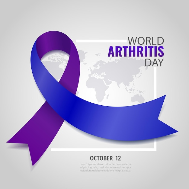 World Arthritis Day. Ribbon