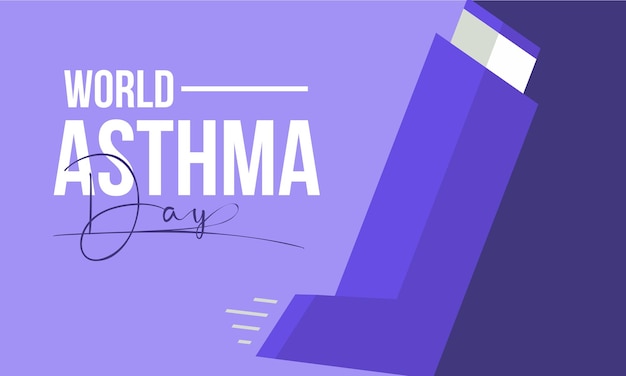 World asthma day annual health prevention day concept for banner poster card and background design