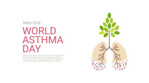 World asthma day banner template