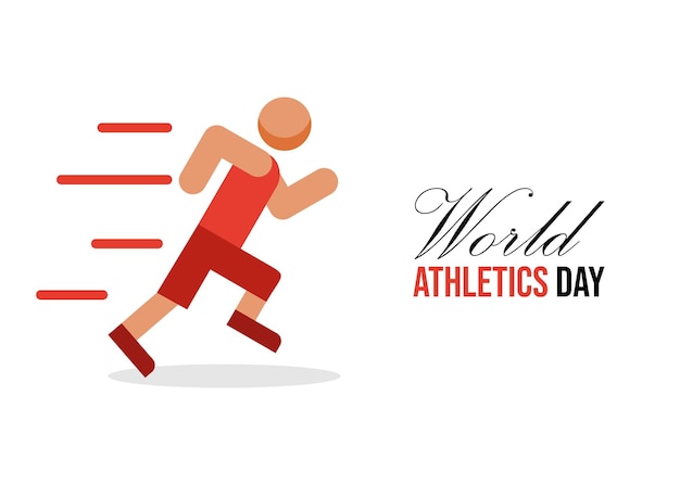 Vettore progettazione del poster della giornata mondiale dell'atletica