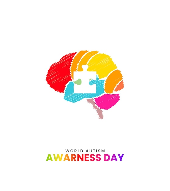 Vector world autism awareness day autism awareness creative design for social media ads