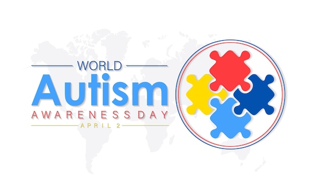 세계 자폐증 인식 날 (World Autism Awareness Day) 은 매년 4 월 2 일에 기념되는 의료 인식 터 배너 플라이어 포스터 및 소셜 미디어 템플릿 디자인입니다.