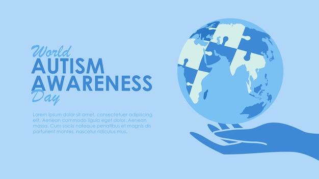 World autism awareness day poster template