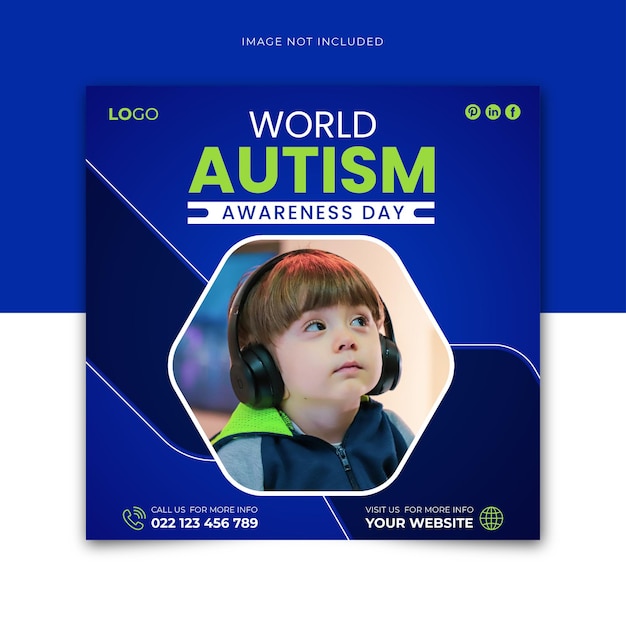 Vector world autism awareness day social media banner template